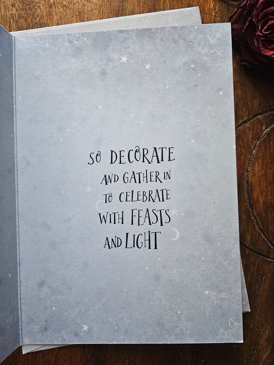Feasts and Light Greeting Card (Solstice)