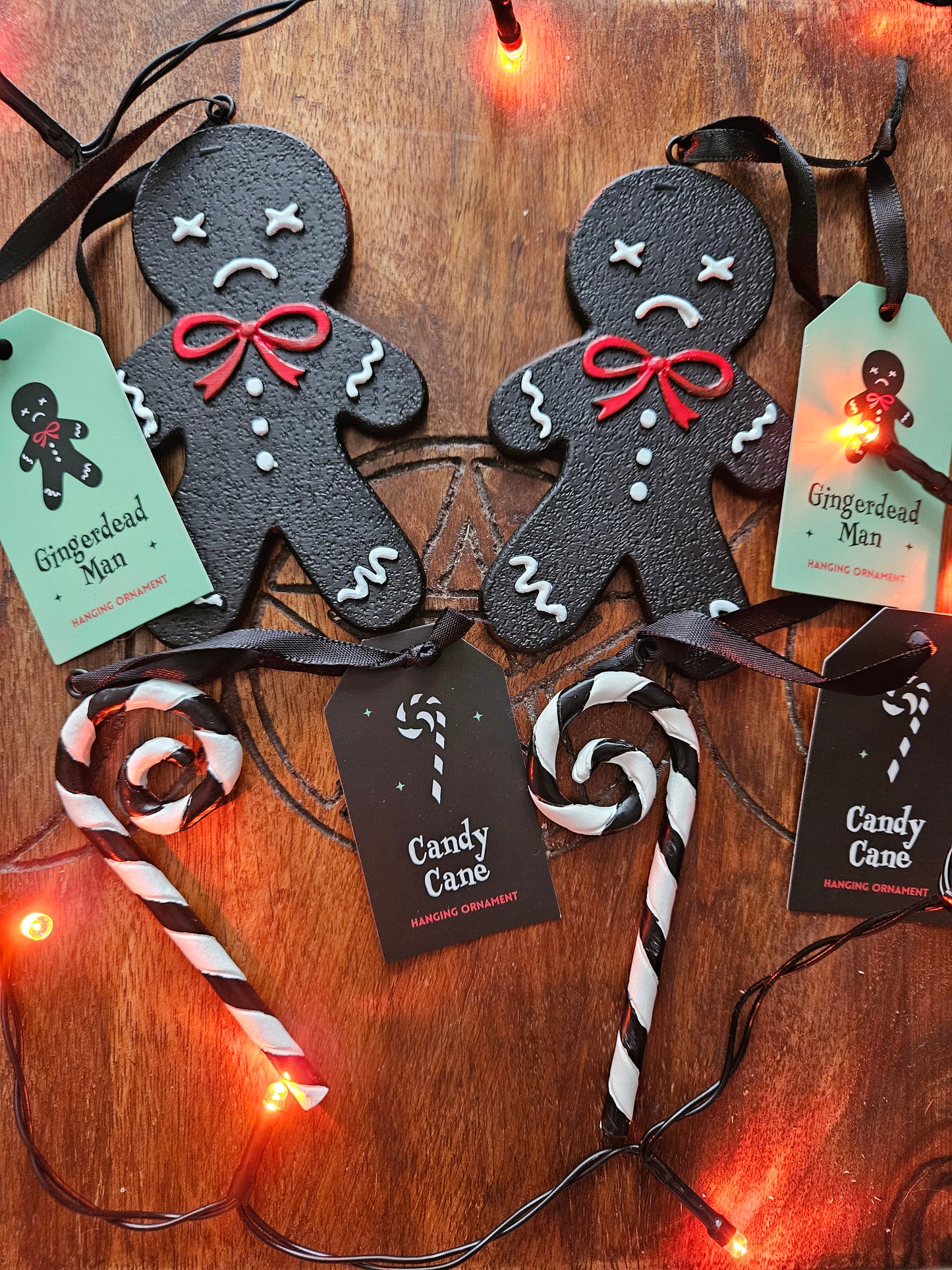 Spooky Decorations - Candy Canes and Gingerbread Man