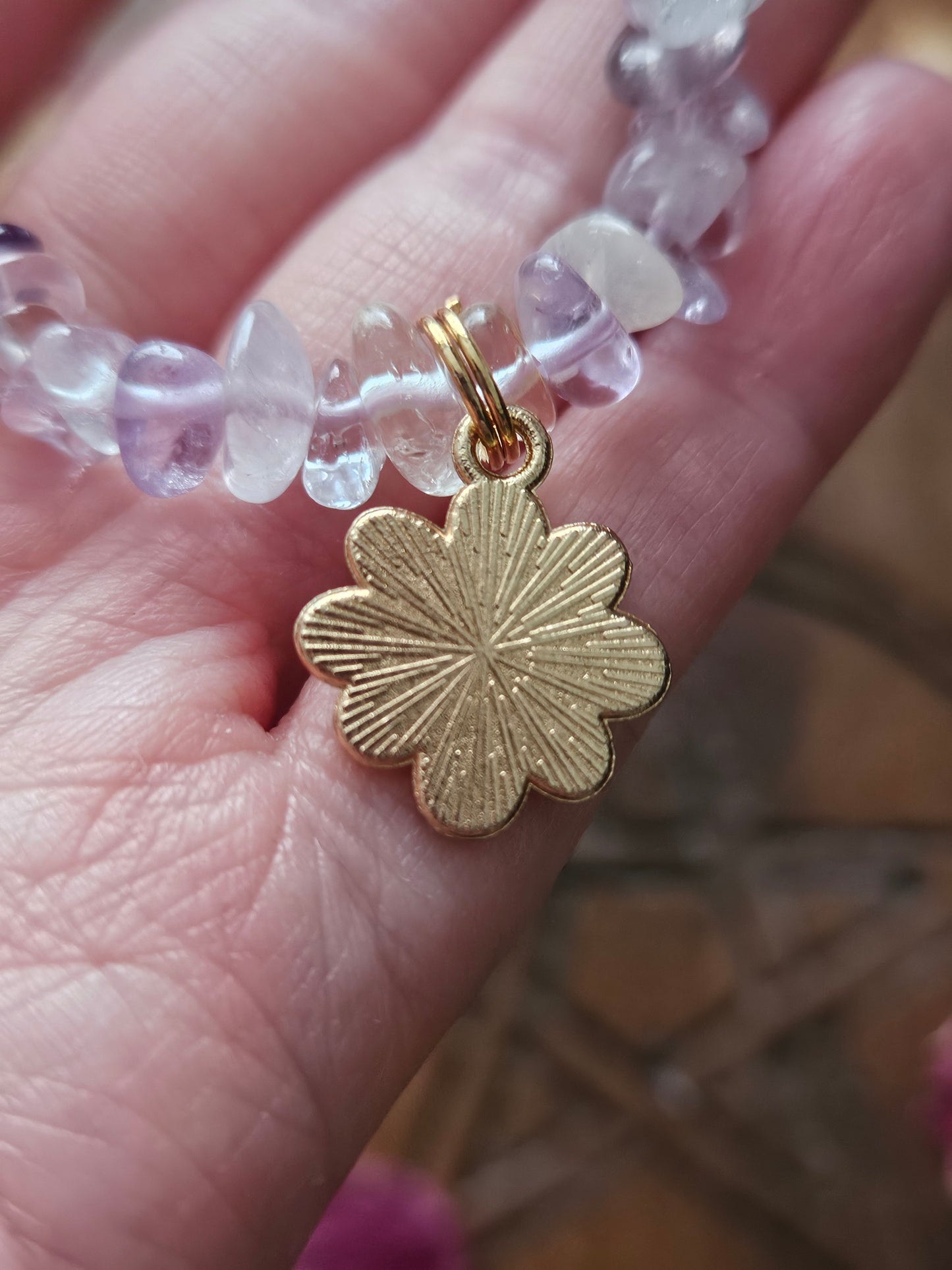 Ametrine Spring Bracelet ~ Spring ~ Ostara ~ Purple Daisy