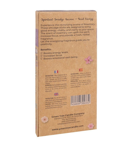 Rosemary Good Energy Spiritual Smudge Incense Sticks
