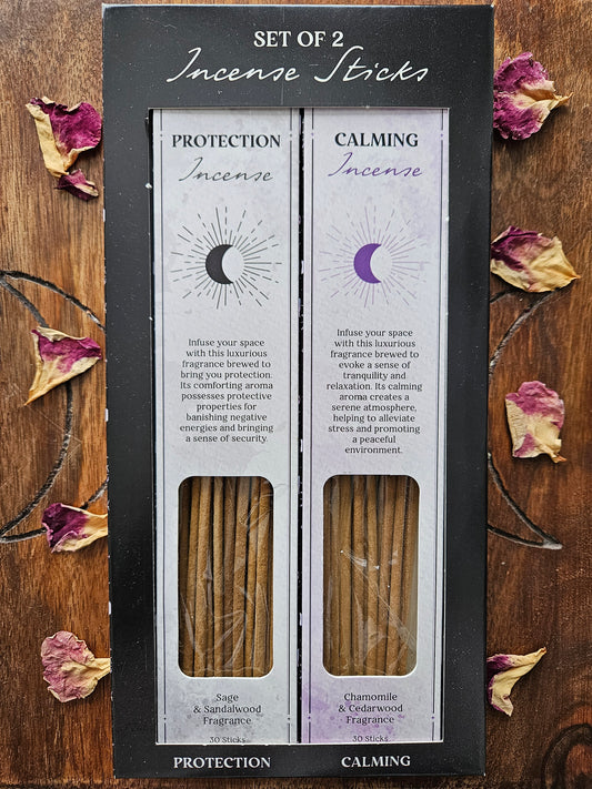 Set of 2 Calming & Protection Incense Stick Sets