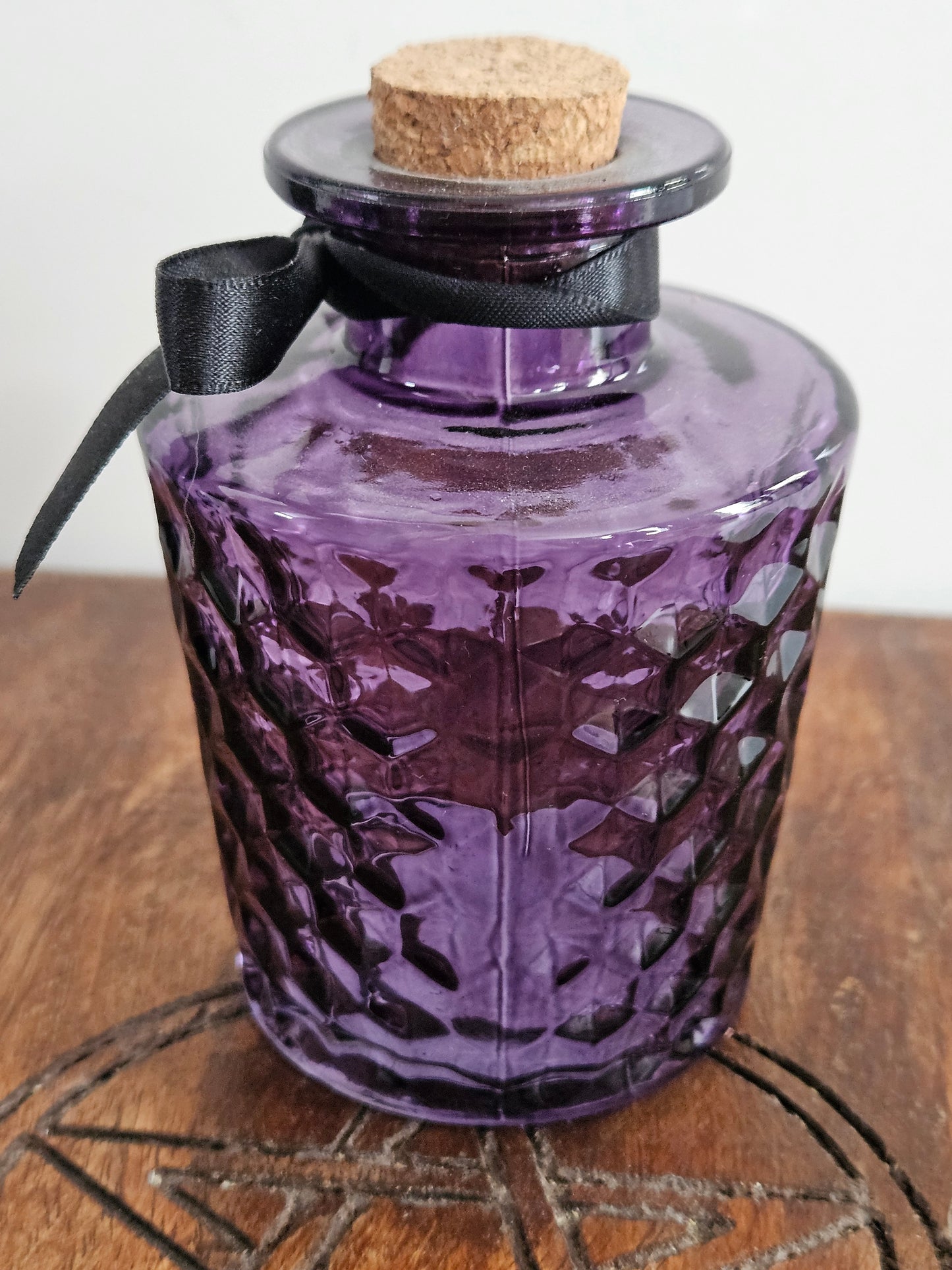 Purple Textured Potion Bottle 10cm
