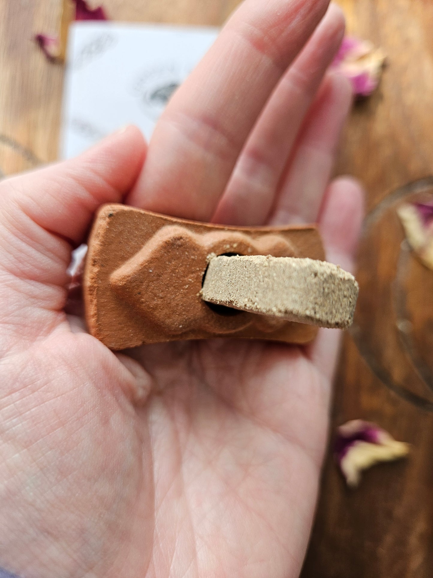 Green Tree Copal Smudge Bricks with Holder