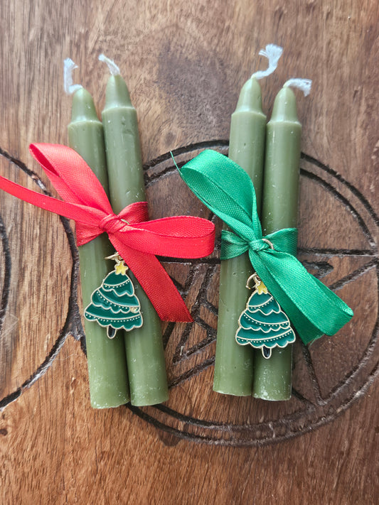Cedar and Pine Winter Solstice Ritual Spell Candles