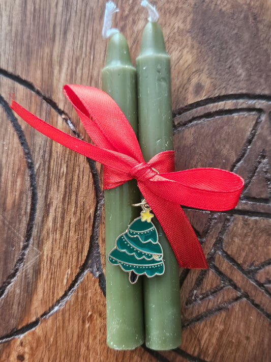 Cedar and Pine Winter Solstice Ritual Spell Candles