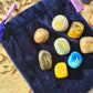 Mixed Crystal Runes Set with Instructional Guide and purple velvet pouch