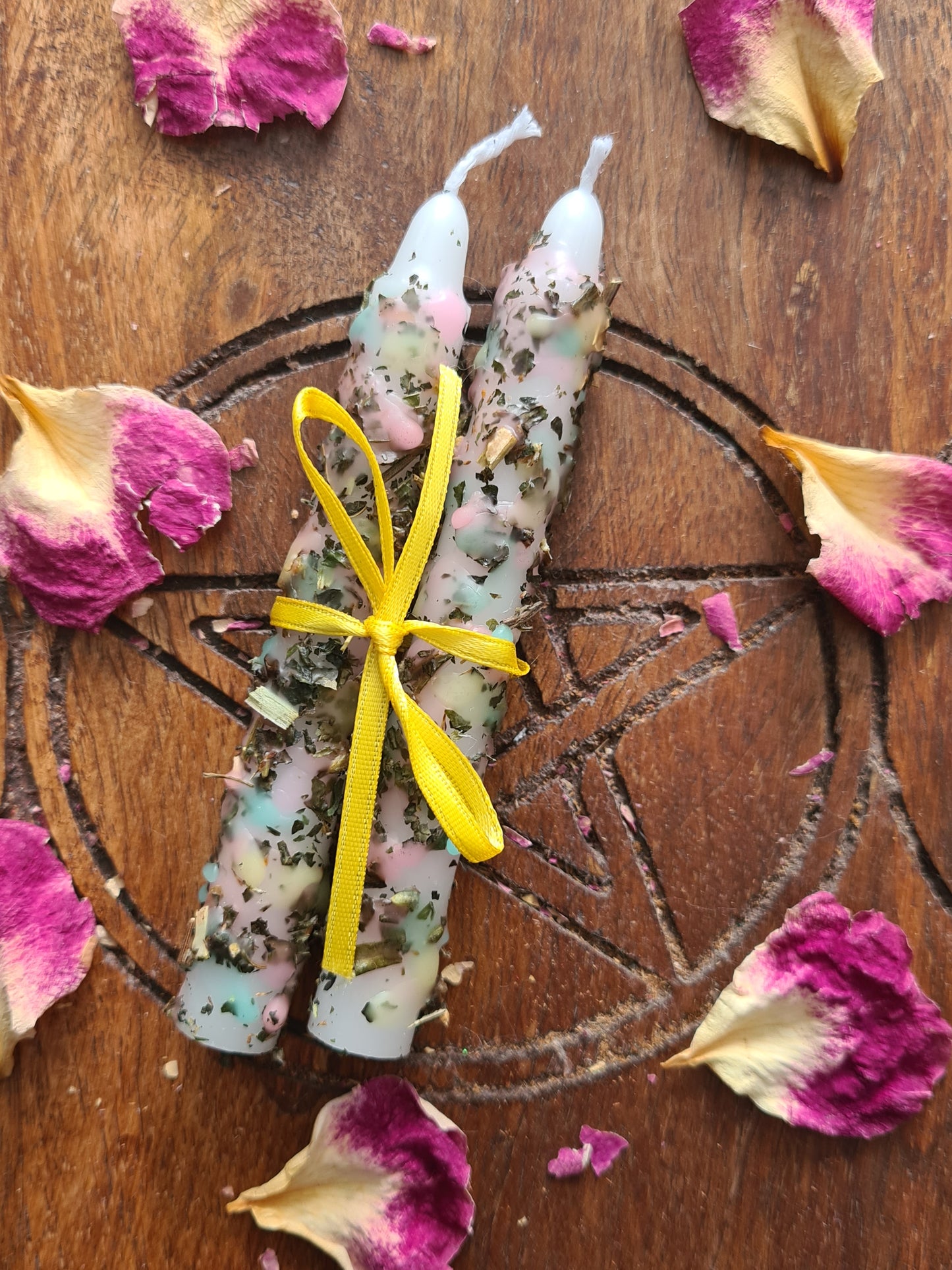 Candles of the Sabbats ~ Dressed Spell Candles ~ Yule ~ Imbolc ~ Ostara ~ Beltane ~ Litha