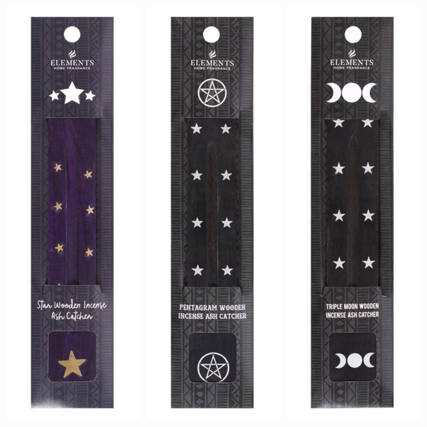 Incense Ash Catcher in Triple Moon, Pentagtam, Star