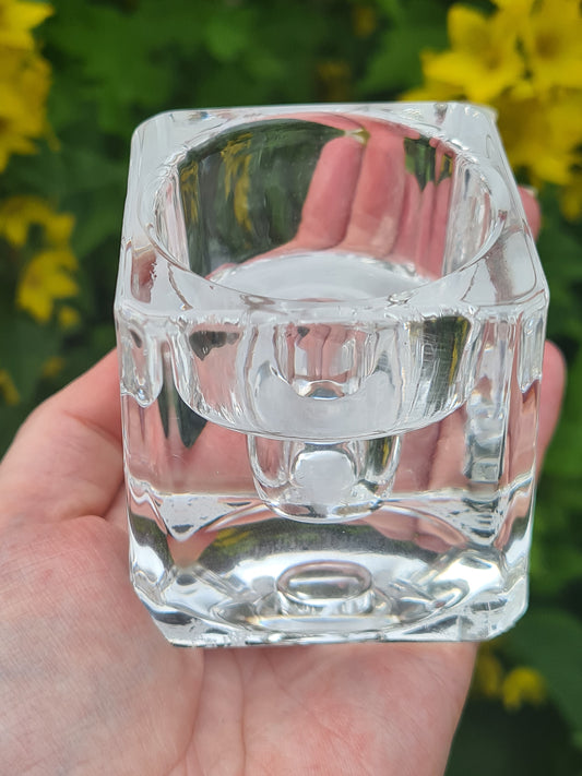 Cube Glass Candle Holder