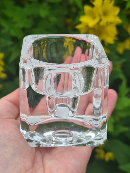 Cube Glass Candle Holder