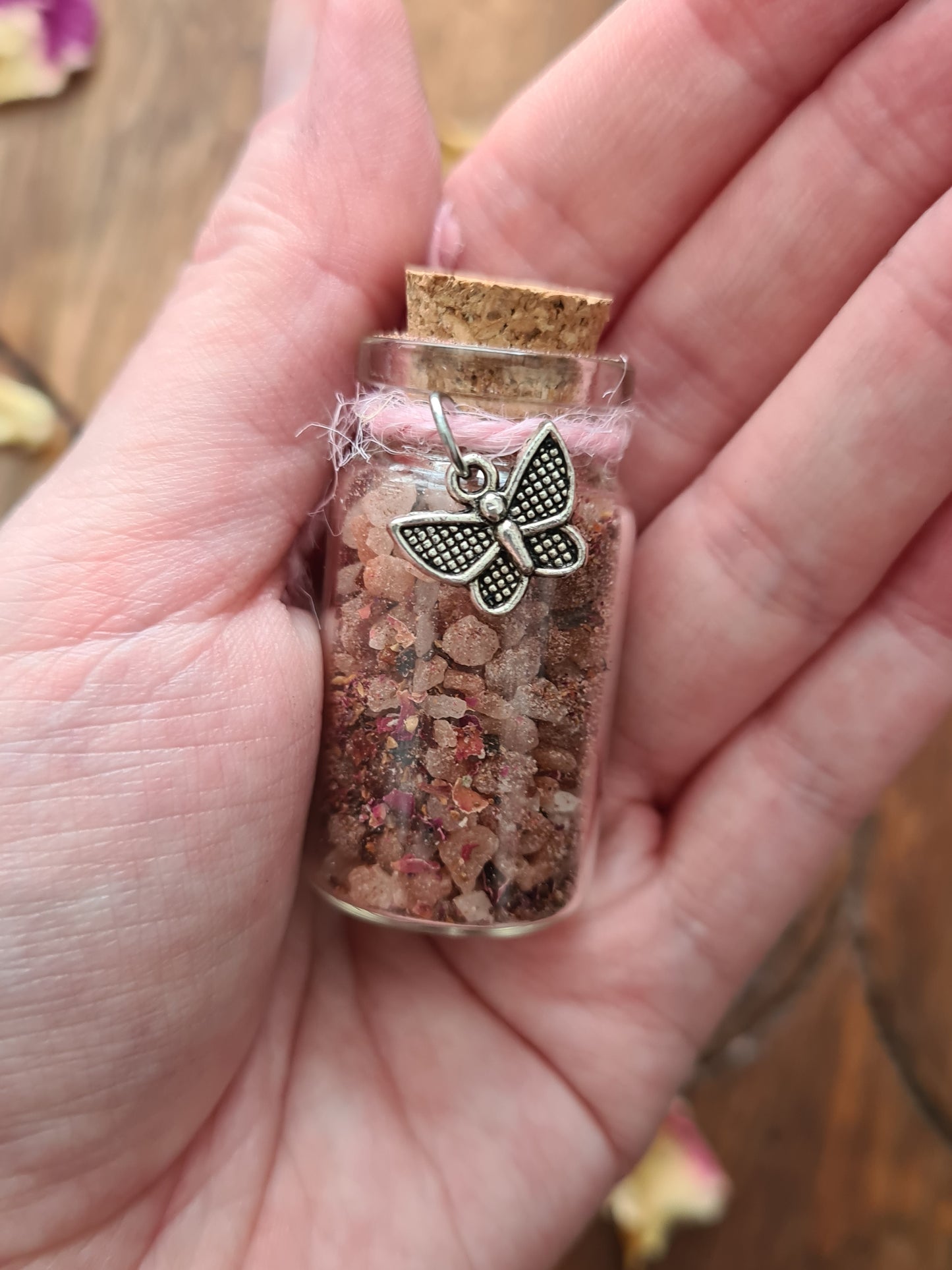 Witch's Salt vials -  Black Salt - Purple Salt - Pink Salt - Green Salt -  Glass Vials