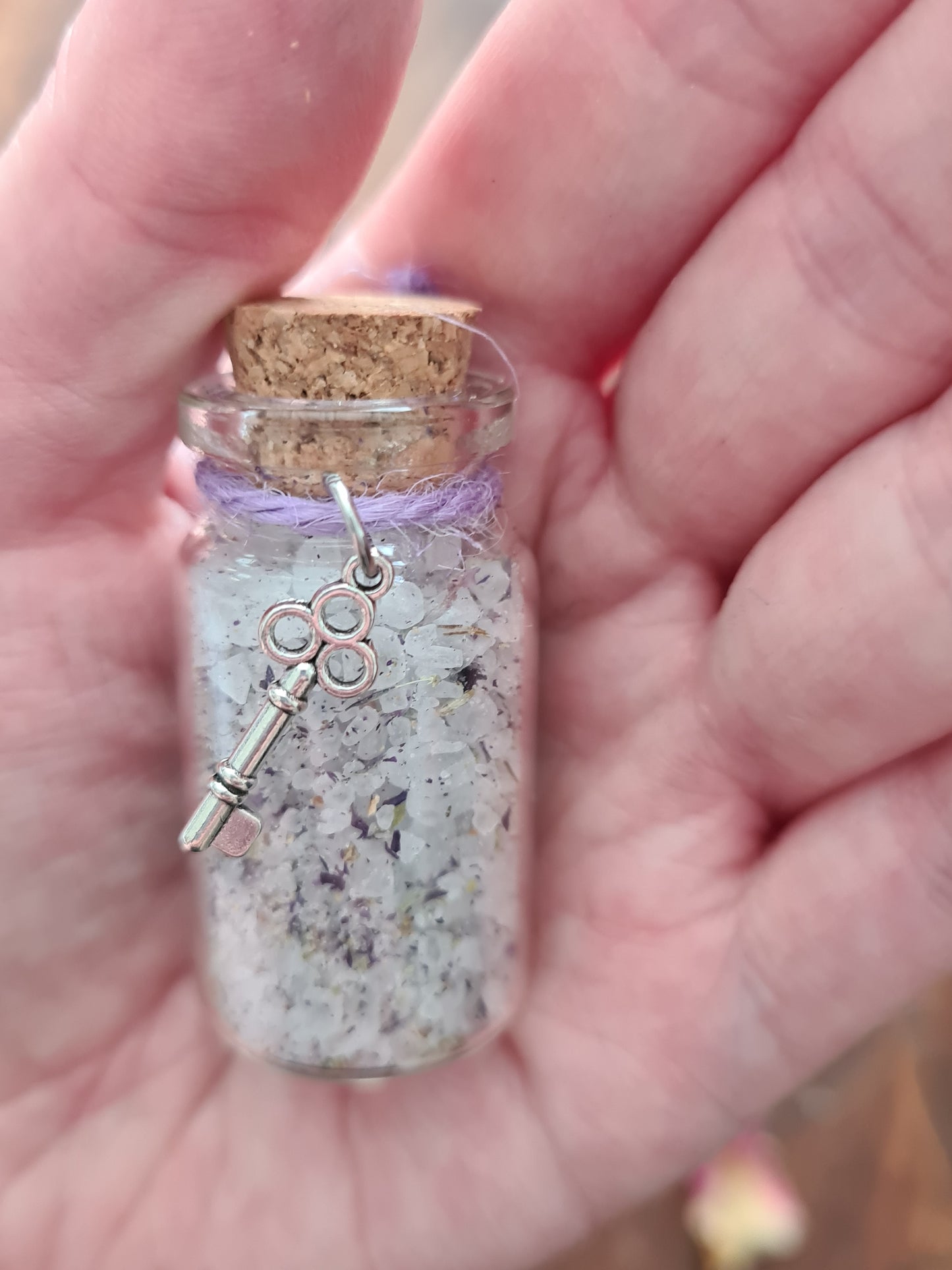 Witch's Salt vials -  Black Salt - Purple Salt - Pink Salt - Green Salt -  Glass Vials