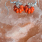 Pumpkin enamel earrings