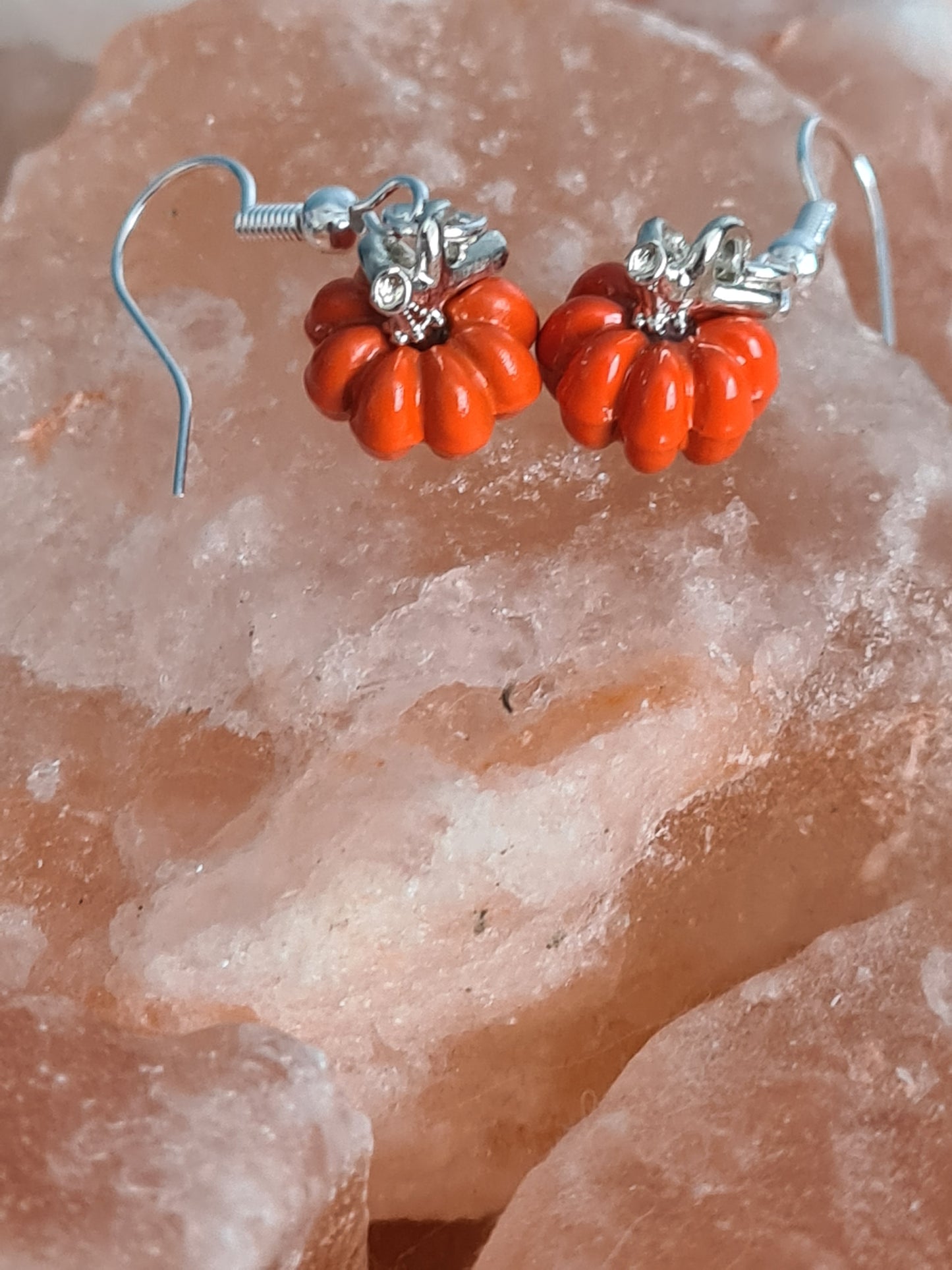 Pumpkin enamel earrings