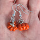 Pumpkin enamel earrings