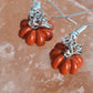 Pumpkin enamel earrings