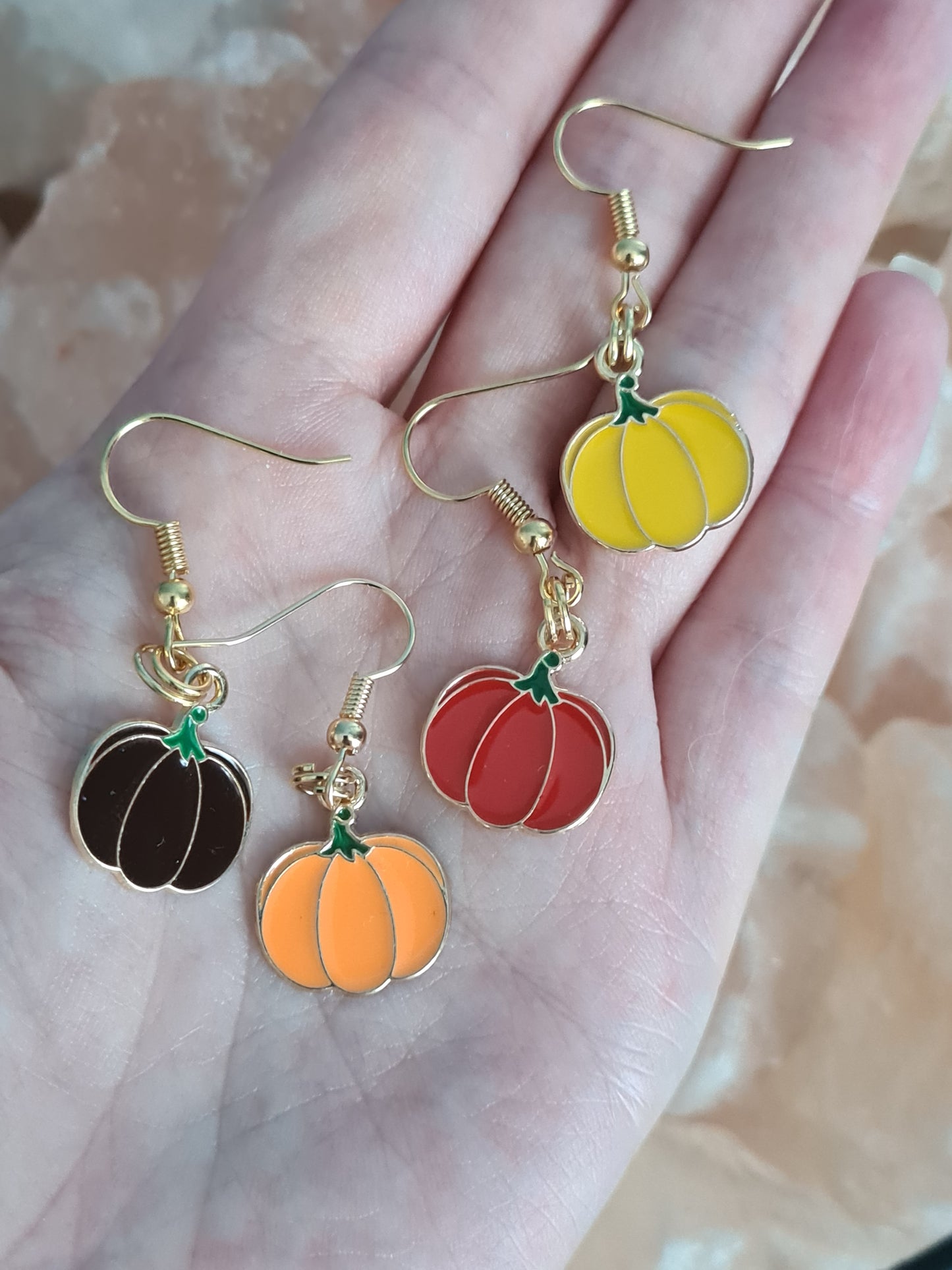 Pumpkin charm earrings