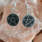 Occult black and silver earrings