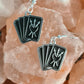 Occult black and silver earrings