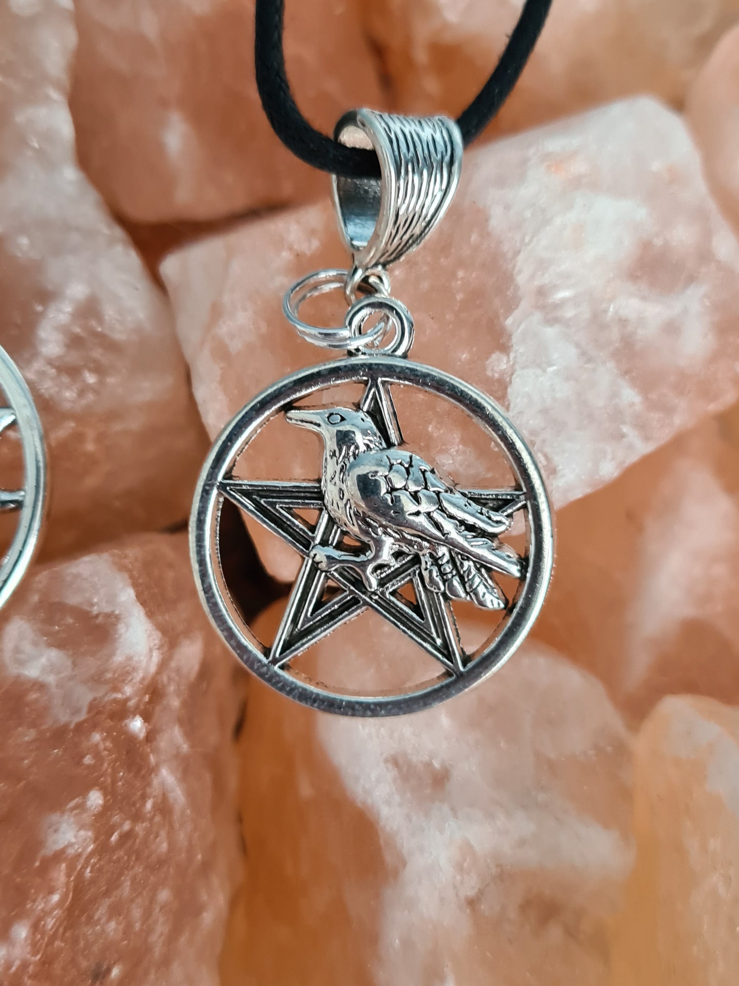 Pentacle and Crow Unisex Pendant