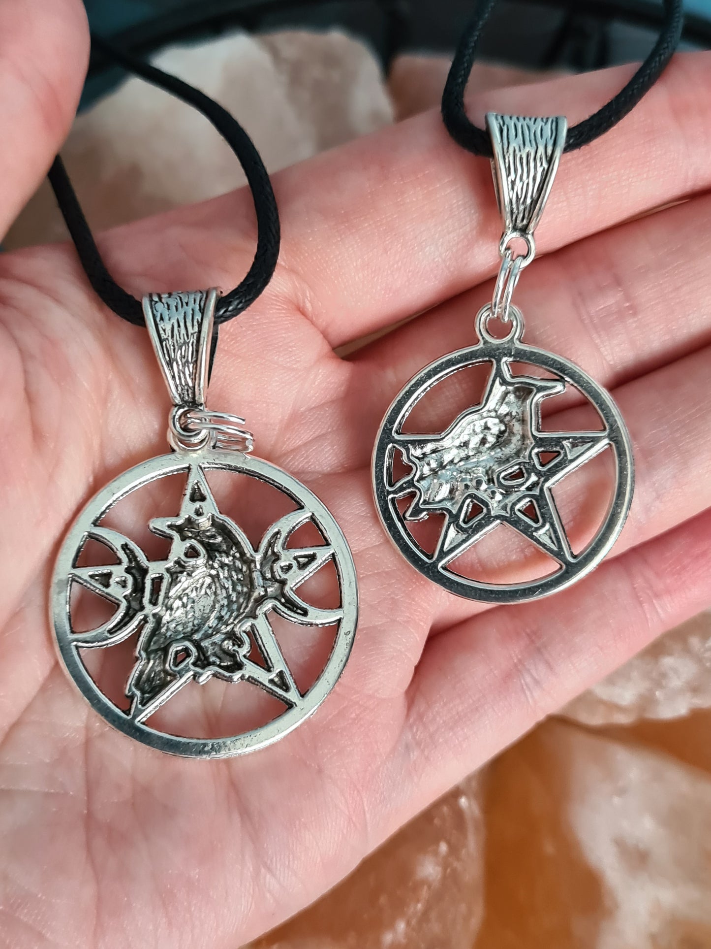 Pentacle and Crow Unisex Pendant