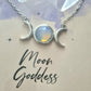 Opalite Triple Moon Necklace Card