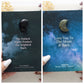 Crystal Moon Greeting Card - labradorite or black obsidian