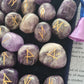 Amethyst Crystal Runes Set with Instructional Guide and purple velvet pouch