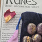 Amethyst Crystal Runes Set with Instructional Guide and purple velvet pouch