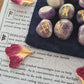 Amethyst Crystal Runes Set with Instructional Guide and purple velvet pouch