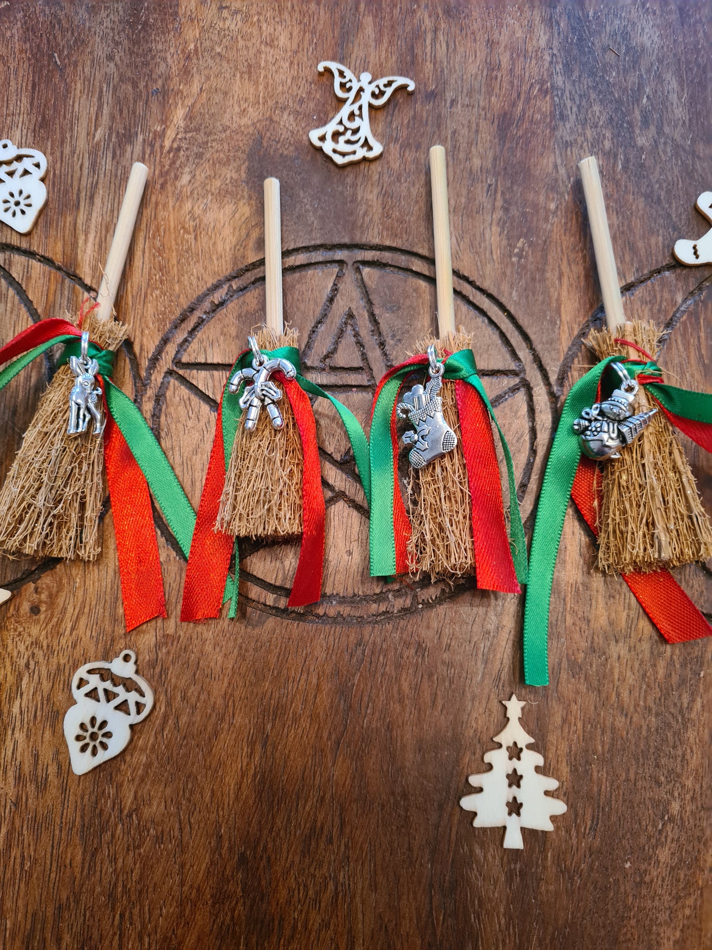 Winter Solstice Mini Besom Broom - Yule