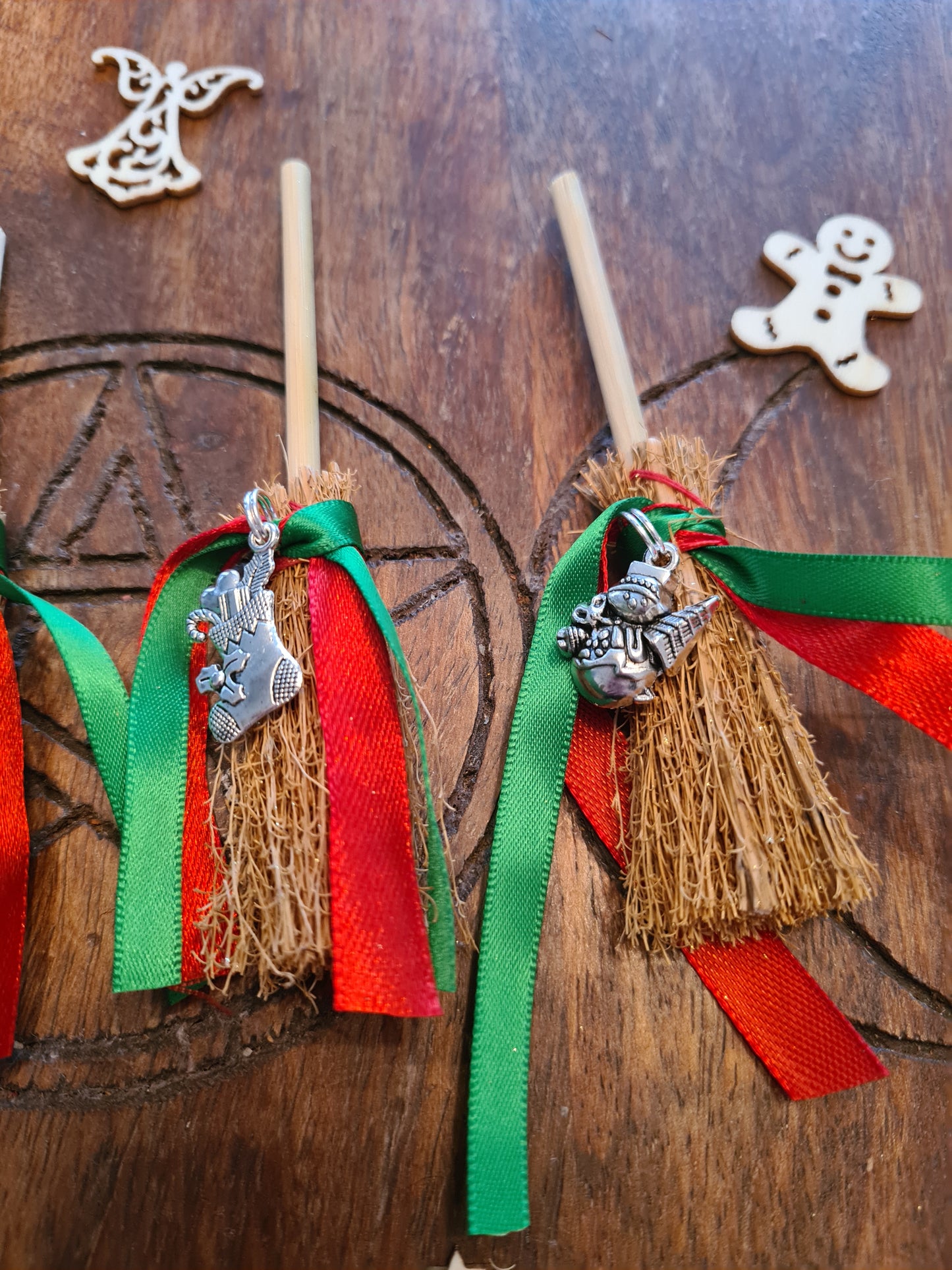 Winter Solstice Mini Besom Broom - Yule