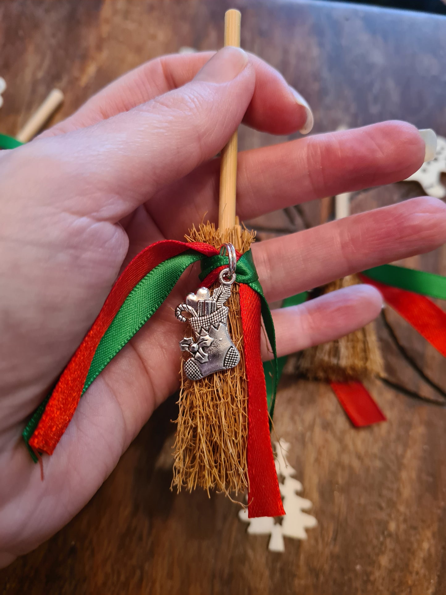 Winter Solstice Mini Besom Broom - Yule