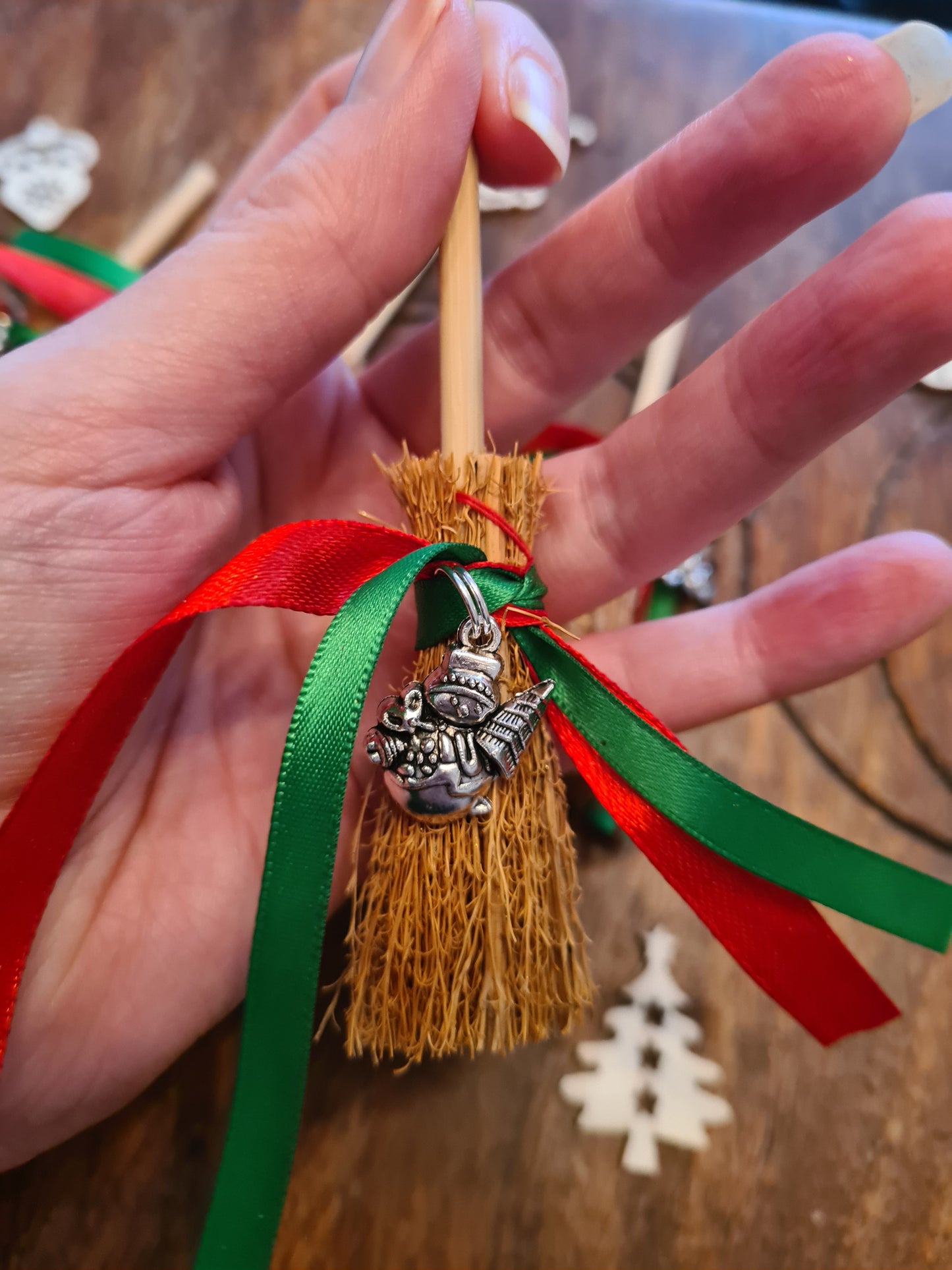 Winter Solstice Mini Besom Broom - Yule