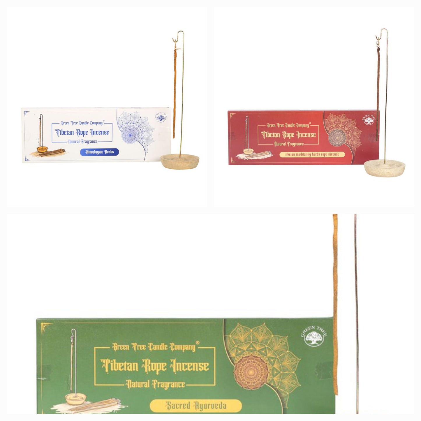 Tibetan Rope Incense with holder