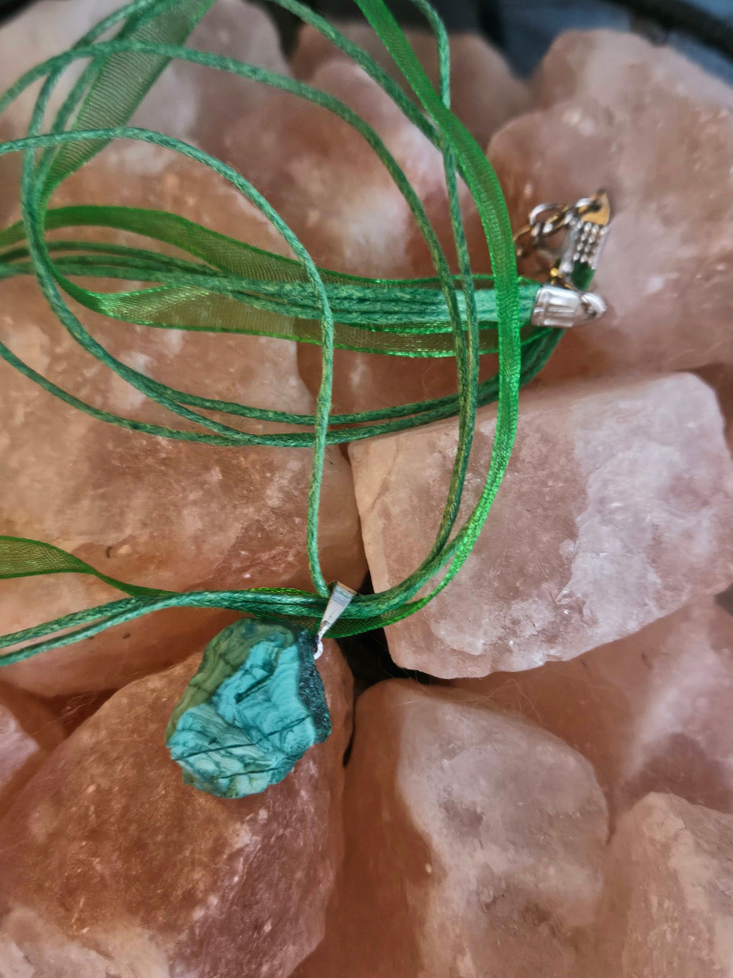 Rough Natural Malachite Pendant