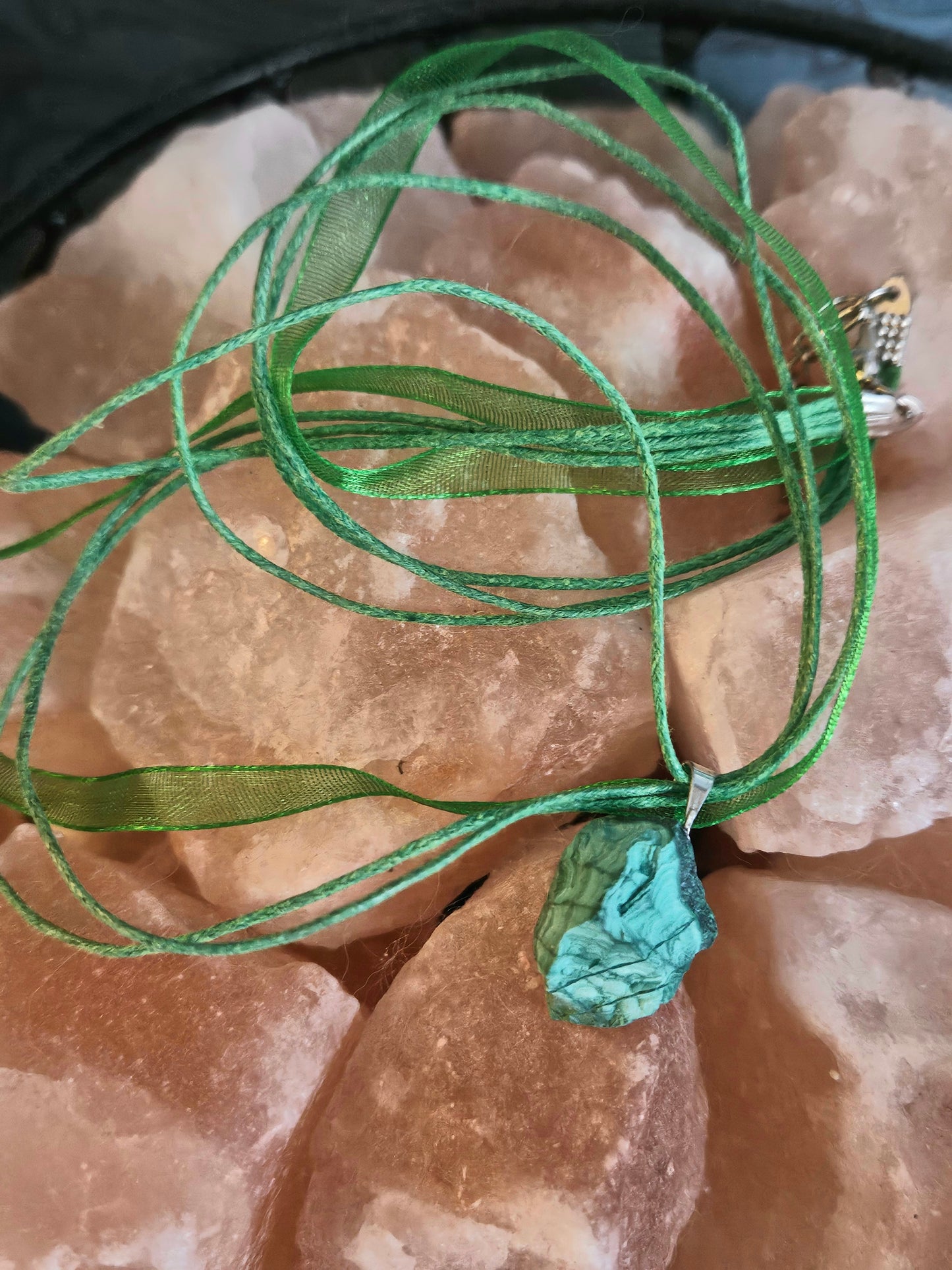 Rough Natural Malachite Pendant