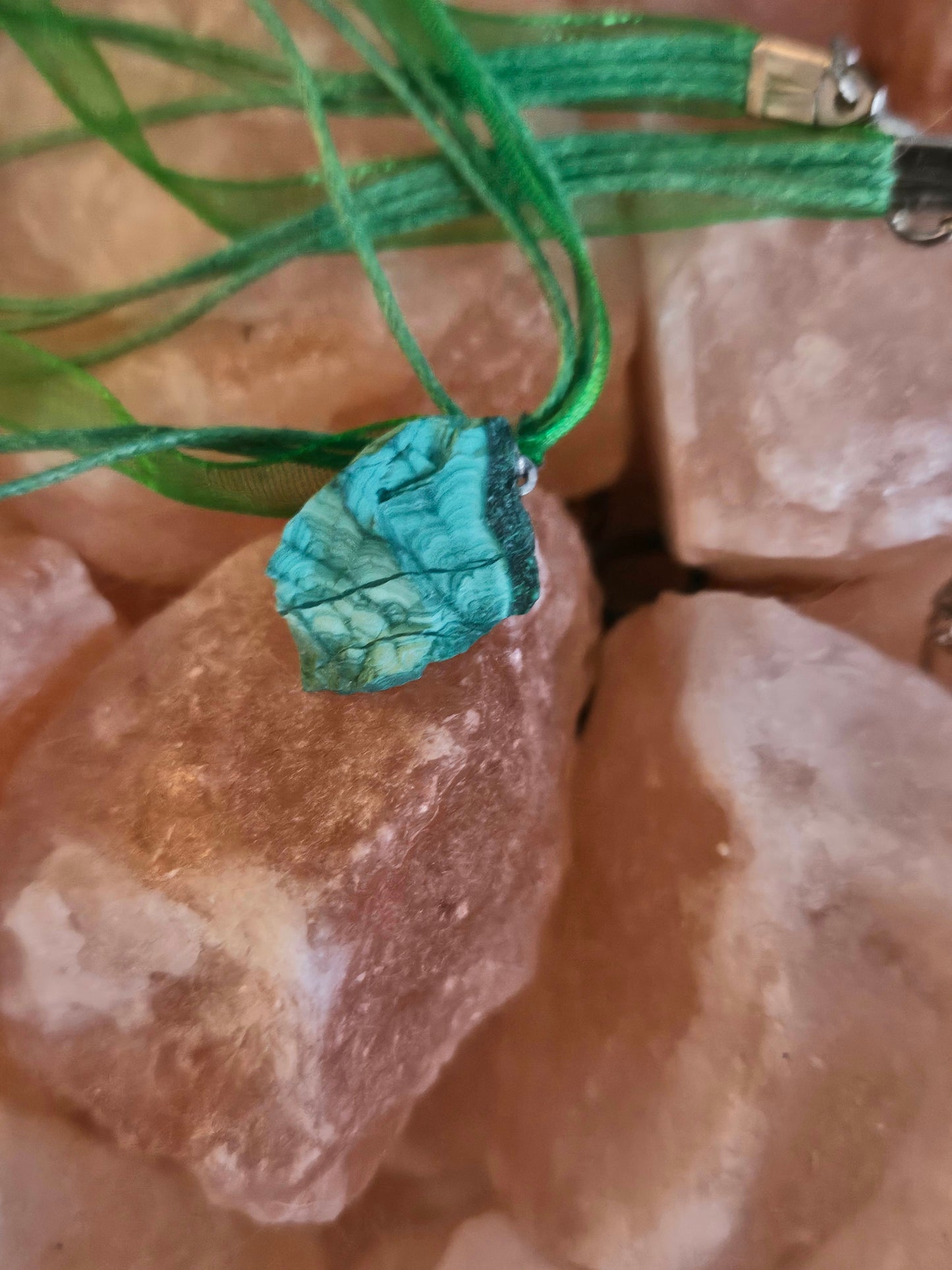 Rough Natural Malachite Pendant