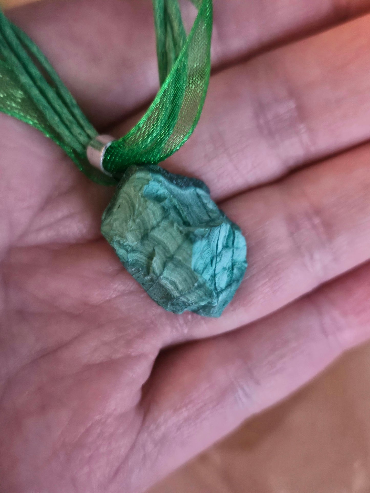 Rough Natural Malachite Pendant