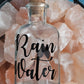 Clear Quartz Rain Water Glass Bottle with cork stopper