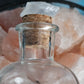 Clear Quartz Rain Water Glass Bottle with cork stopper