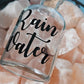 Clear Quartz Rain Water Glass Bottle with cork stopper