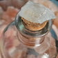 Clear Quartz Rain Water Glass Bottle with cork stopper