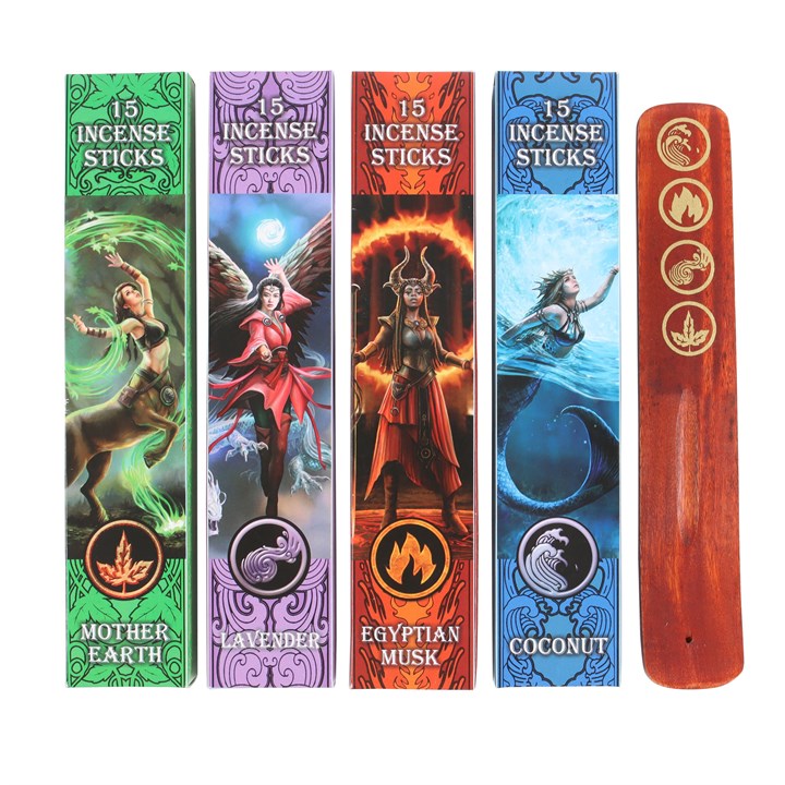 Anne Stokes Elemental Incense Stick Collection and Holder