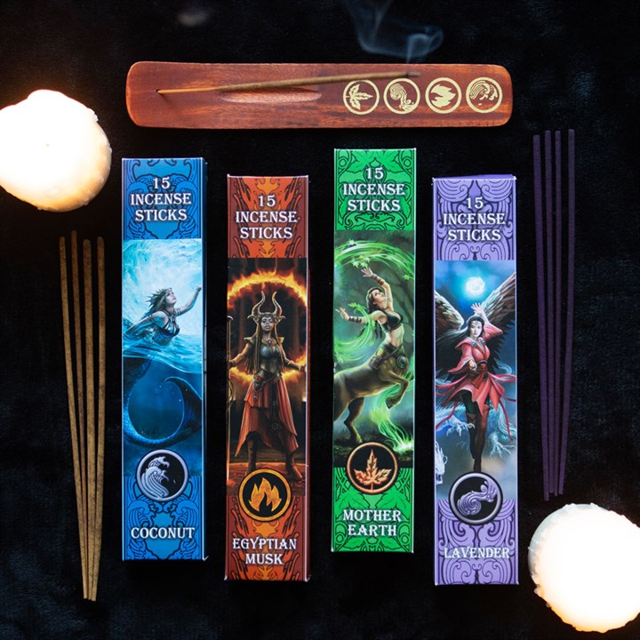 Anne Stokes Elemental Incense Stick Collection and Holder