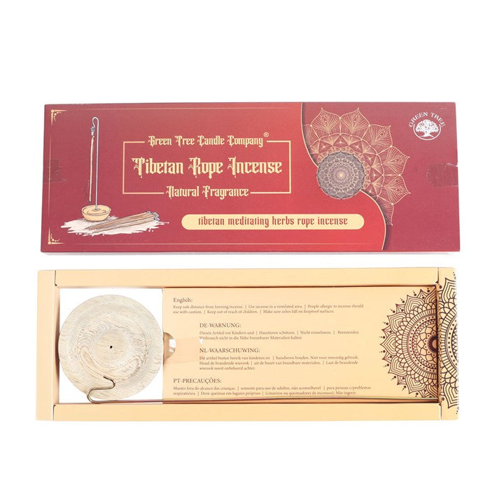 Tibetan Rope Incense with holder