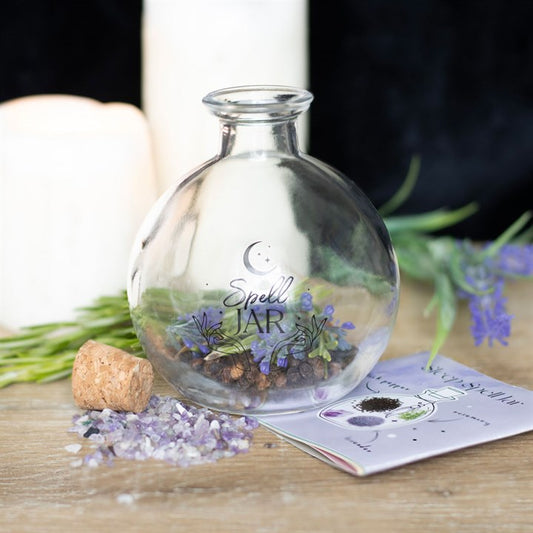 Make your own Glass Spell Jar with Recipe Booklet -  10cm