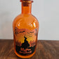 Orange Halloween Glass Bottle
