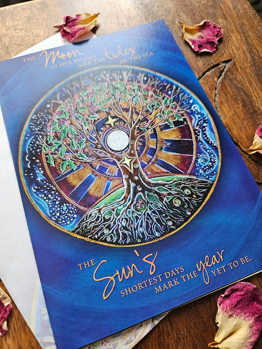 Winter Solstice Mandala Greeting Card