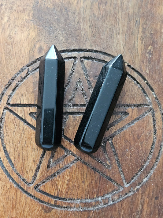 Black Obsidian Crystal Wand (60 mm)